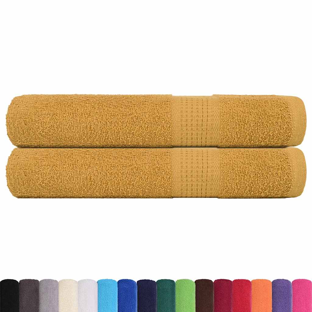 Asciugamani vidaxl 2 pezzi 100x200 cm 360 g m² 100% di cotone colorato