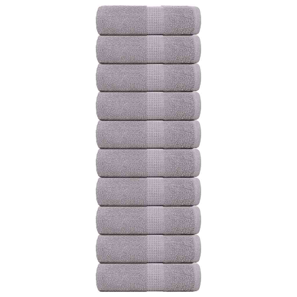 VIDAXL SALPES SPAINE 10 ST 30x30 cm 360 g m² 100% di cotone grigio