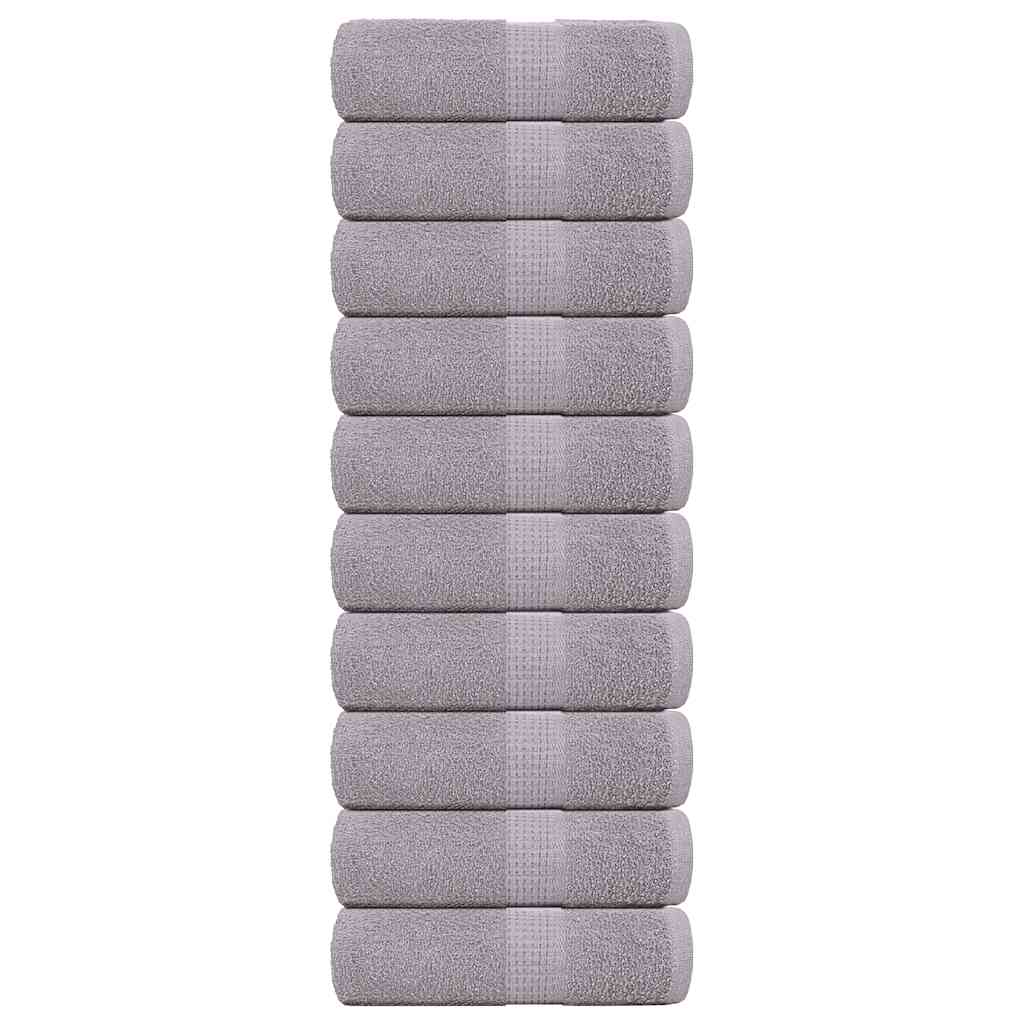 VIDAXL SALPES SPAINE 10 ST 30x30 cm 360 g m² 100% di cotone grigio