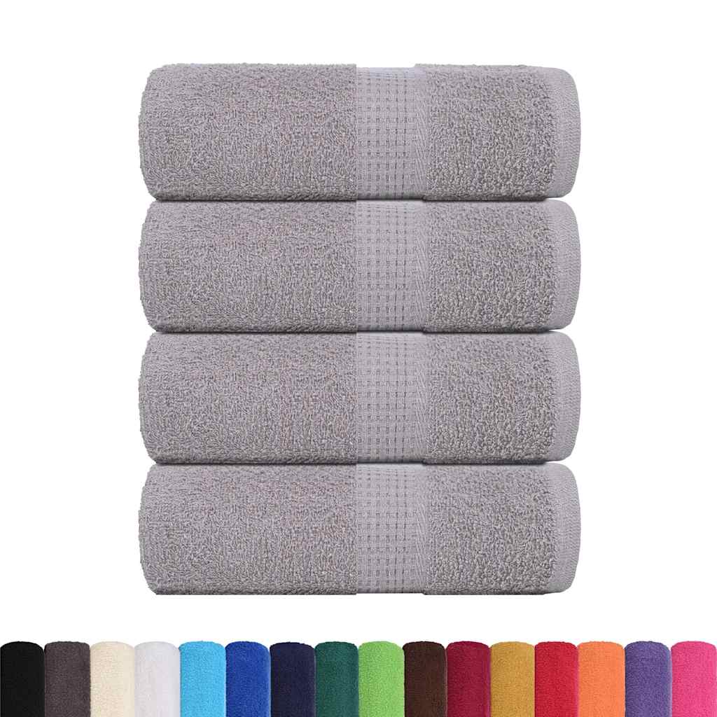 Vidaxl Guest Wipes 4 PCS 30x50 cm 360 g m² 100% di cotone grigio