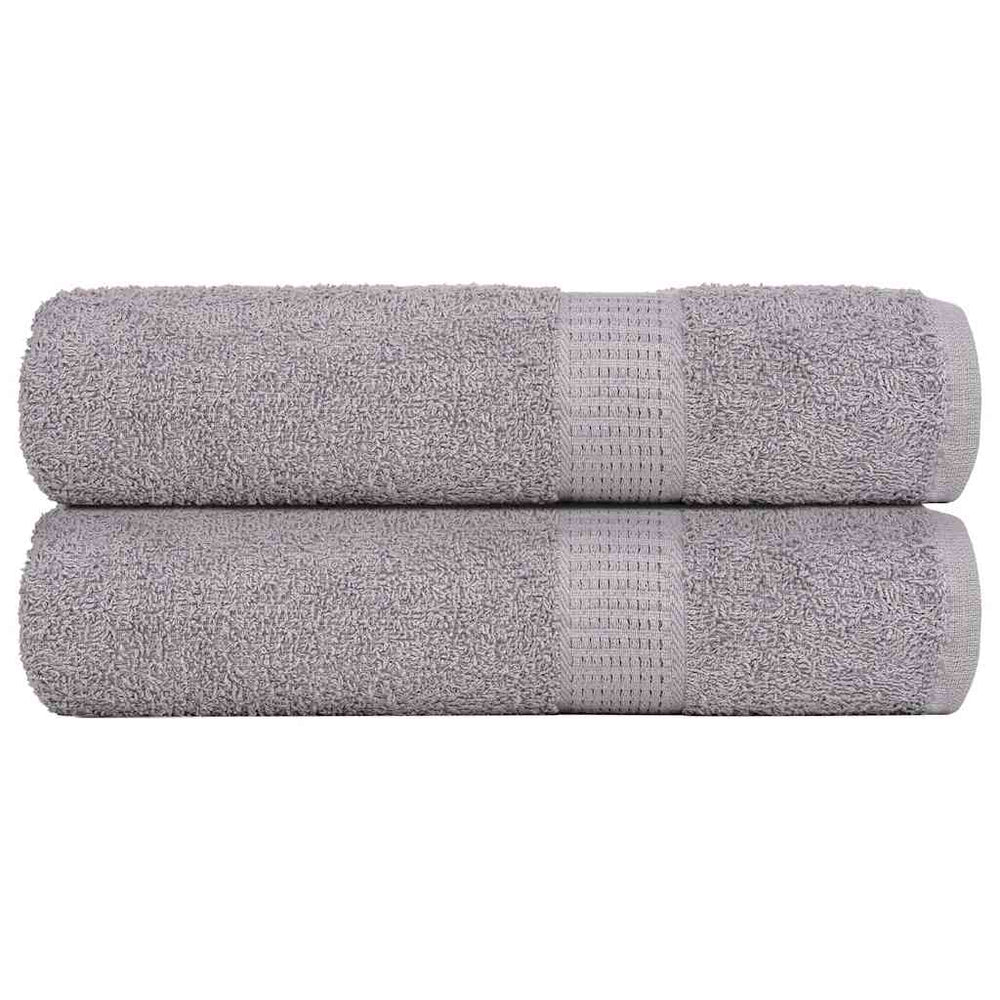 Vidaxl towels 2 pcs 50x100 cm 360 g m² 100% cotton gray