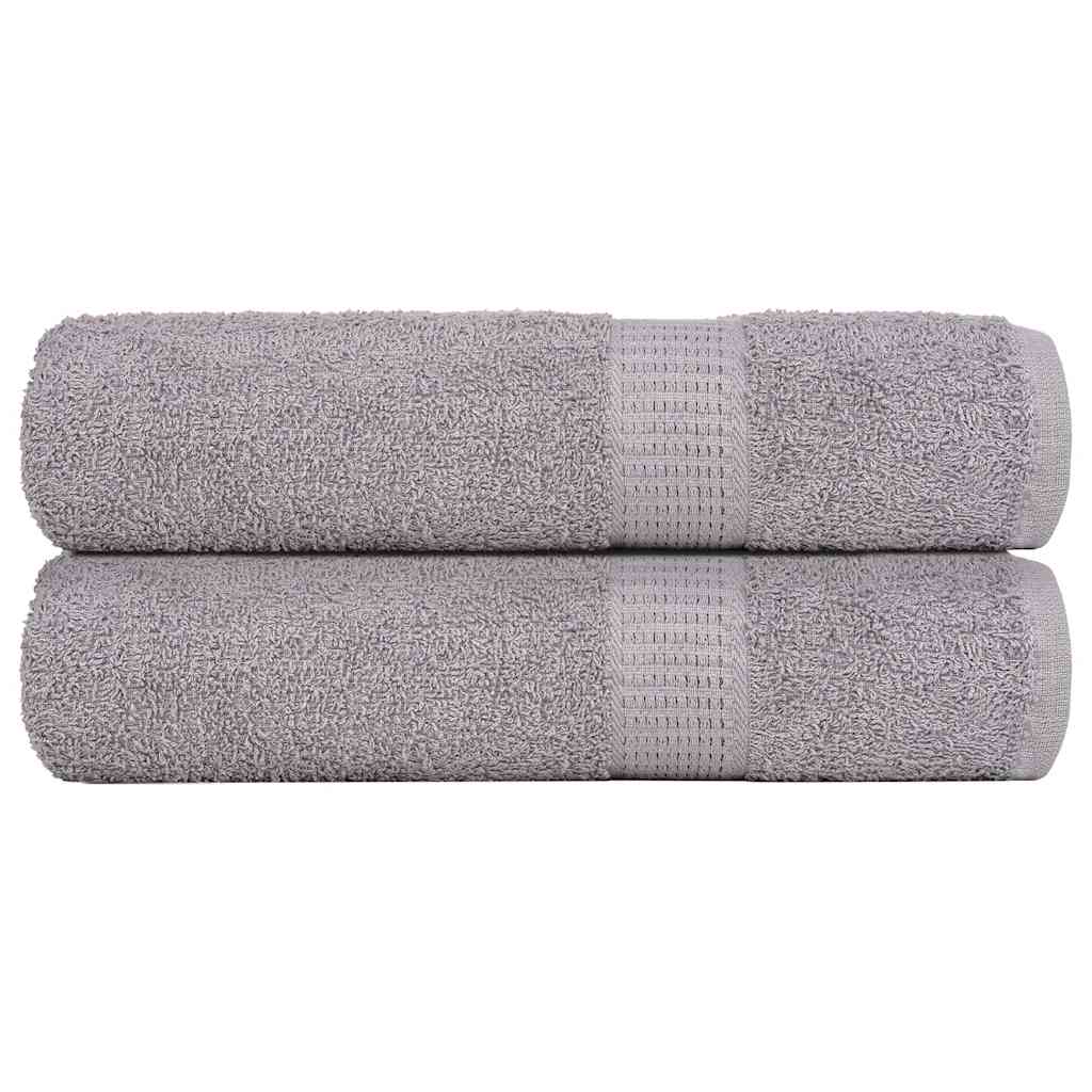 Vidaxl towels 2 pcs 50x100 cm 360 g m² 100% cotton gray
