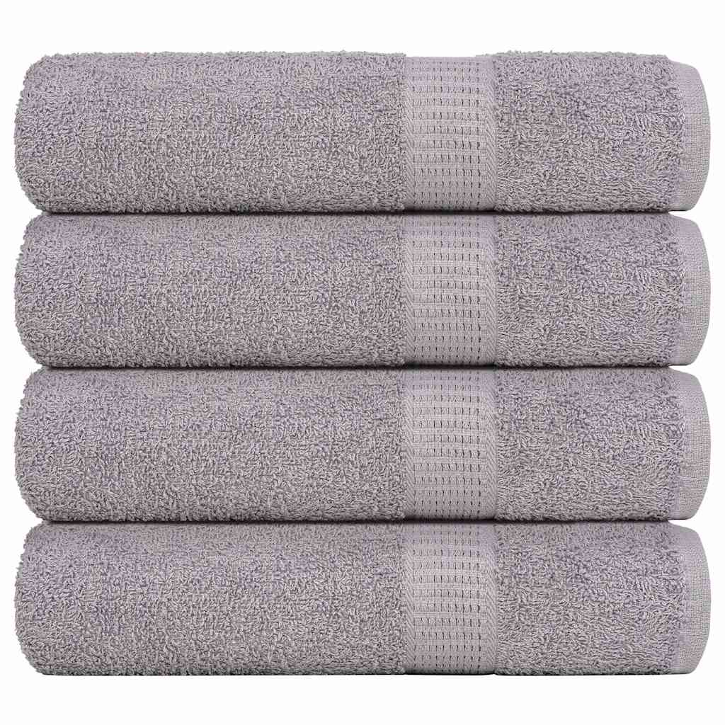 Vidaxl towels 4 pcs 50x100 cm 360 g m² 100% cotton gray