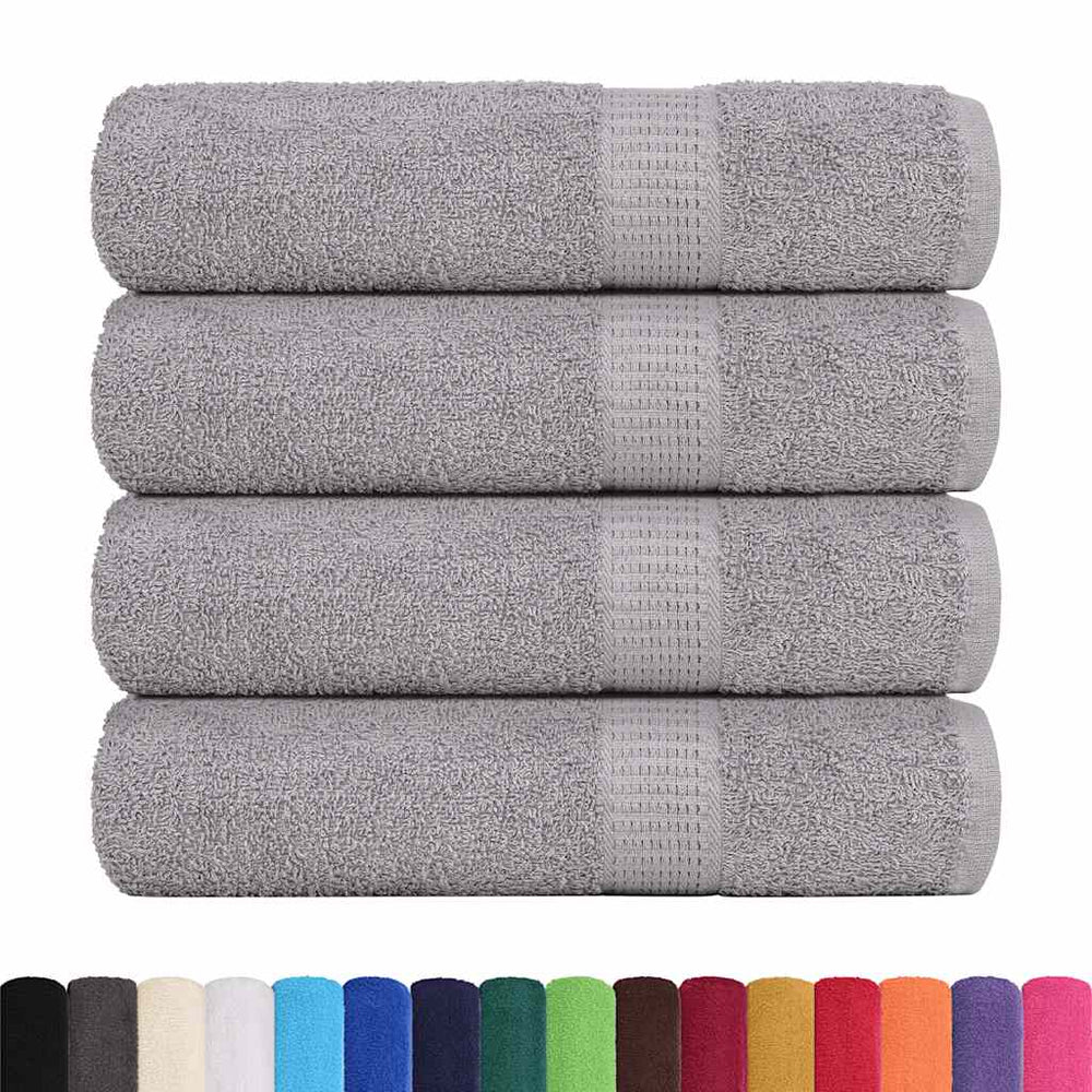 Vidaxl towels 4 pcs 50x100 cm 360 g m² 100% cotton gray