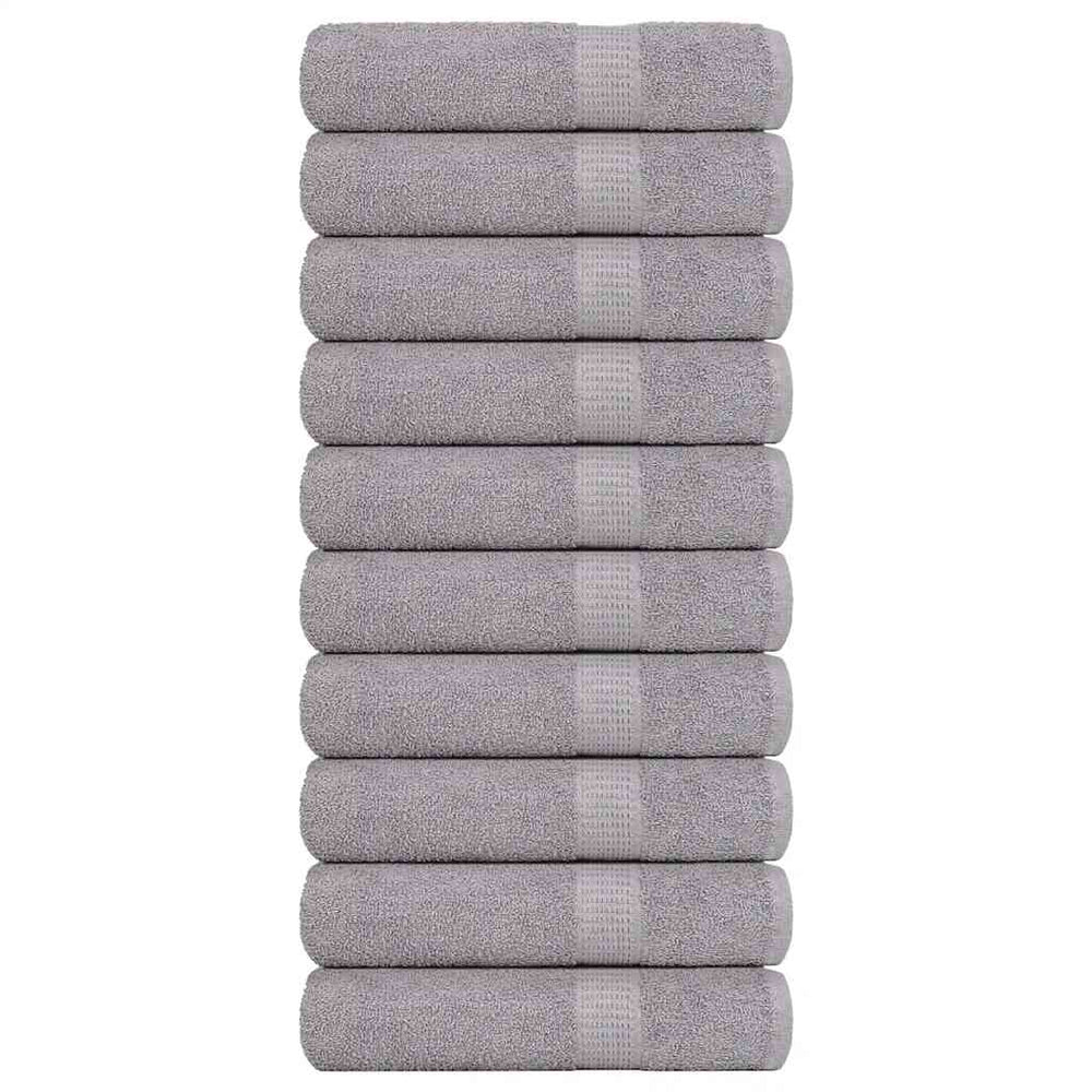 Asciugamani Vidaxl 10 ST 50x100 cm 360 g m² 100% di cotone grigio