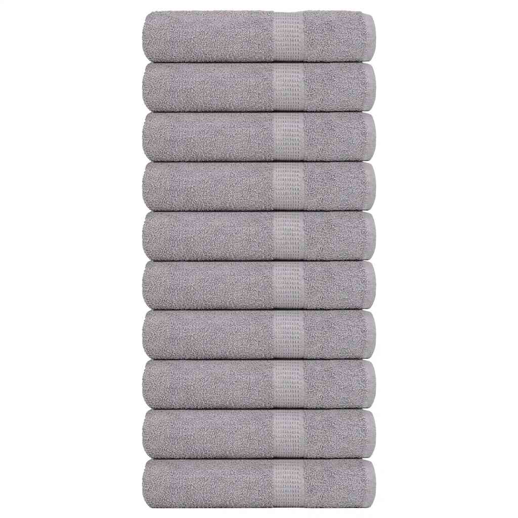 Asciugamani Vidaxl 10 ST 50x100 cm 360 g m² 100% di cotone grigio
