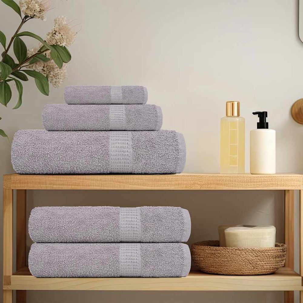 Vidaxl bath towels 2 pcs 100x150 cm 360 g m² 100% cotton gray