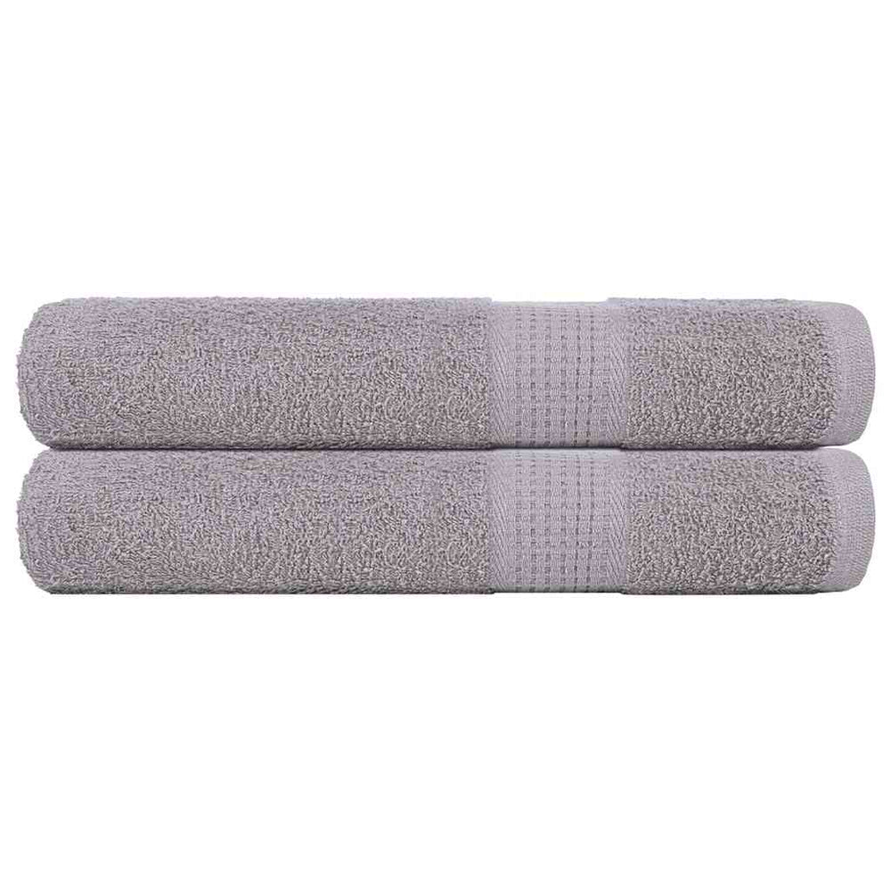 Bidaxl handdukar 2 st 100x200 cm 360 g m² 100% bomullsgrå