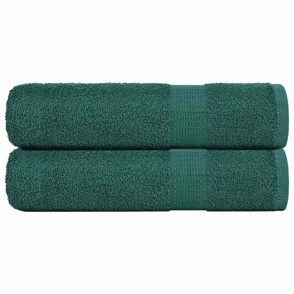 Vidaxl shower towels 2 pcs 70x140 cm 360 g m² 100% cotton green