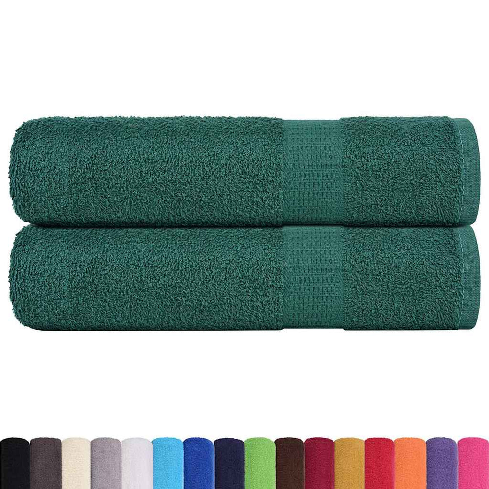 Vidaxl shower towels 2 pcs 70x140 cm 360 g m² 100% cotton green