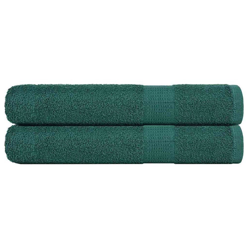 Vidaxl sauna towels 2 pcs 80x200 cm 360 g m² 100% cotton green