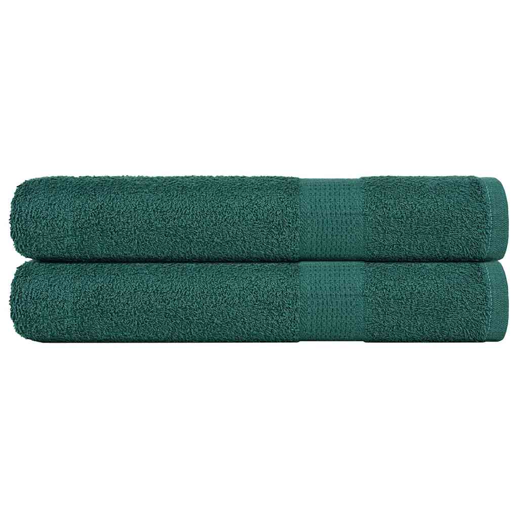 Vidaxl sauna towels 2 pcs 80x200 cm 360 g m² 100% cotton green