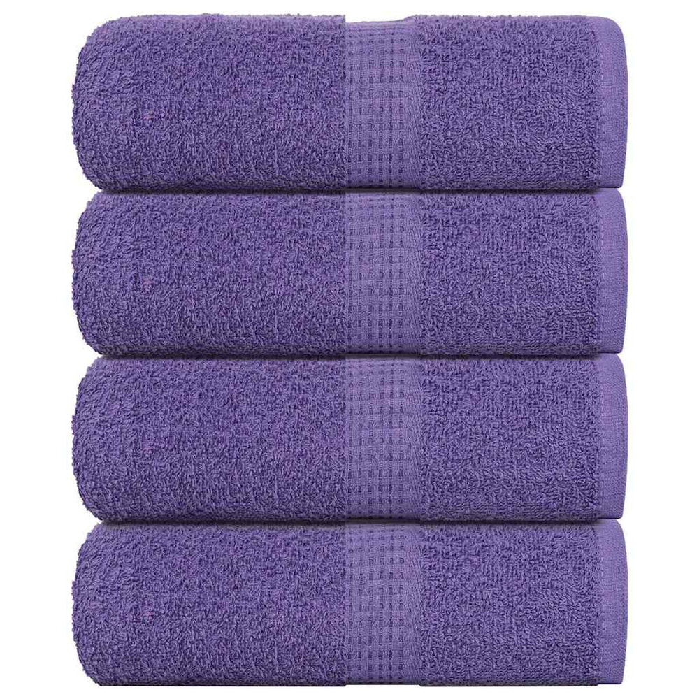 VIDAXL SALPES SPAINE 4 ST 30x30 cm 360 g m² 100% di cotone viola