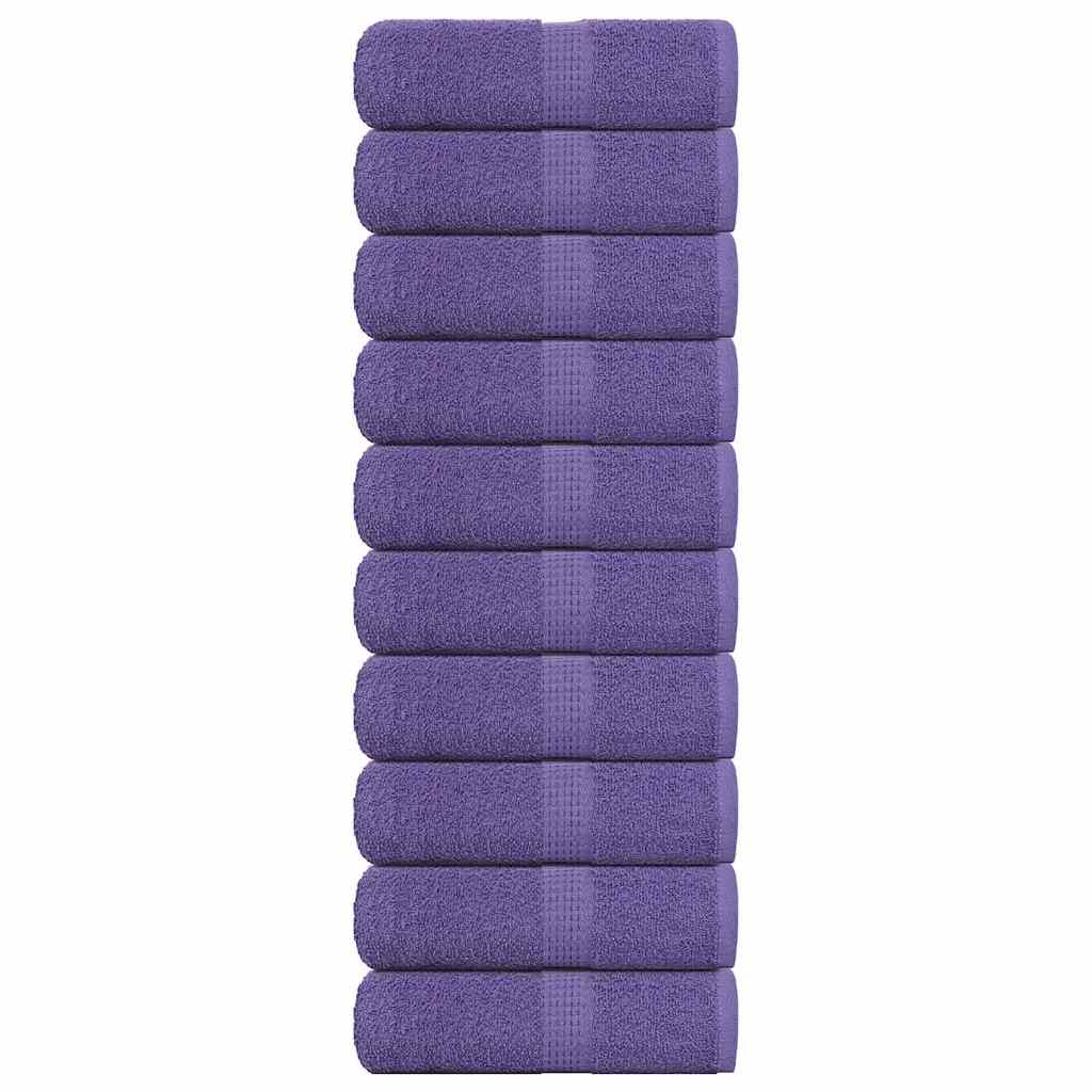 VIDAXL SALOPE DI SPAINS 10 ST 30x30 cm 360 g m² 100% di cotone viola