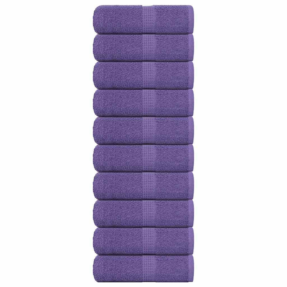 Vidaxl Guest Wipes 10 PCS 30x50 cm 360 g m² 100% di cotone viola
