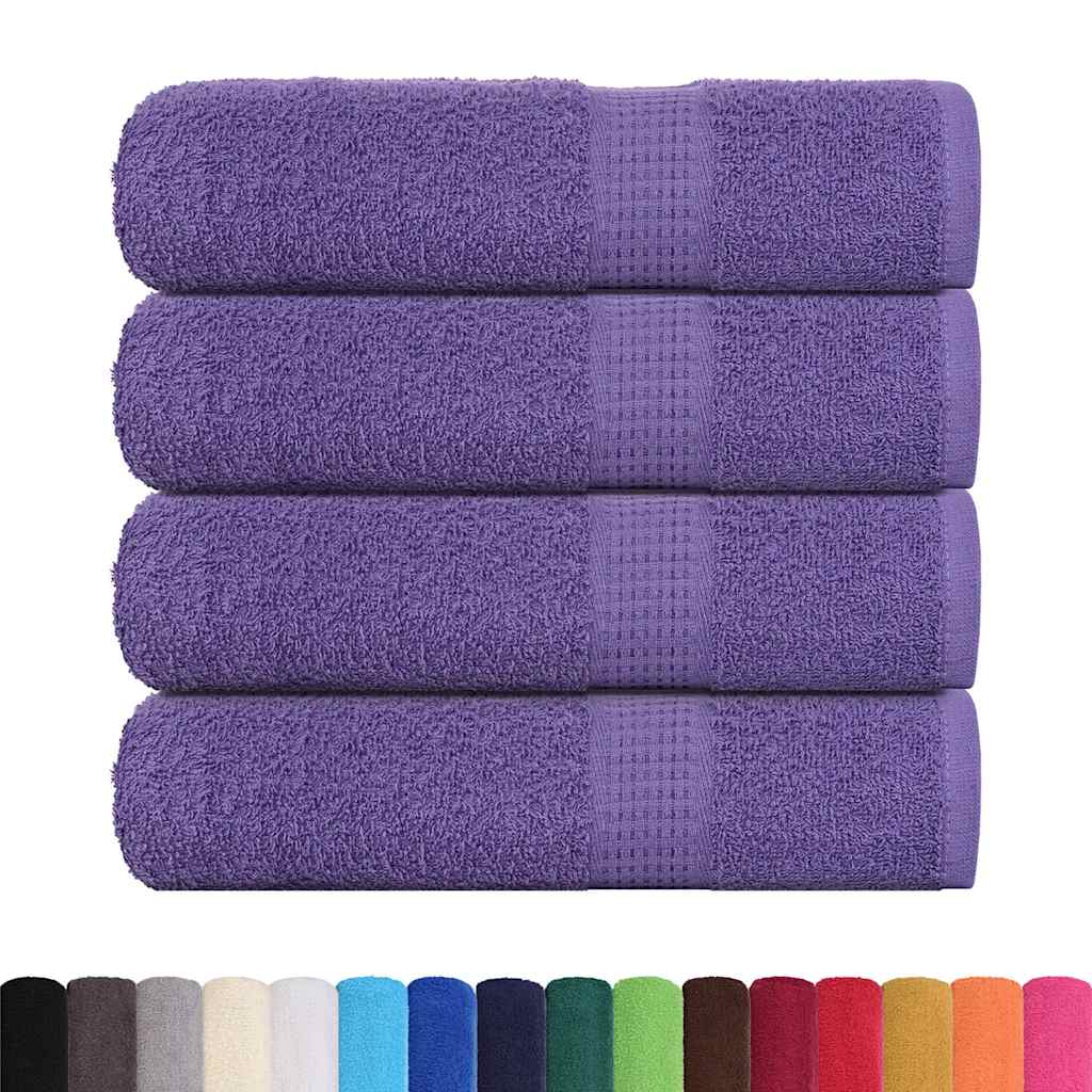 Asciugamani Vidaxl 4 ST 50x100 cm 360 g m² 100% di cotone viola