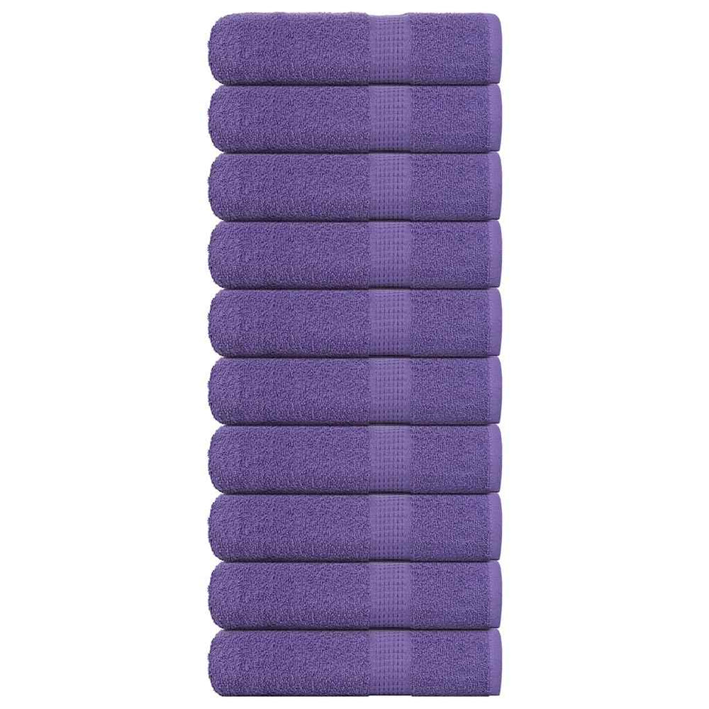 Asciugamani Vidaxl 10 ST 50x100 cm 360 g m² 100% di cotone viola