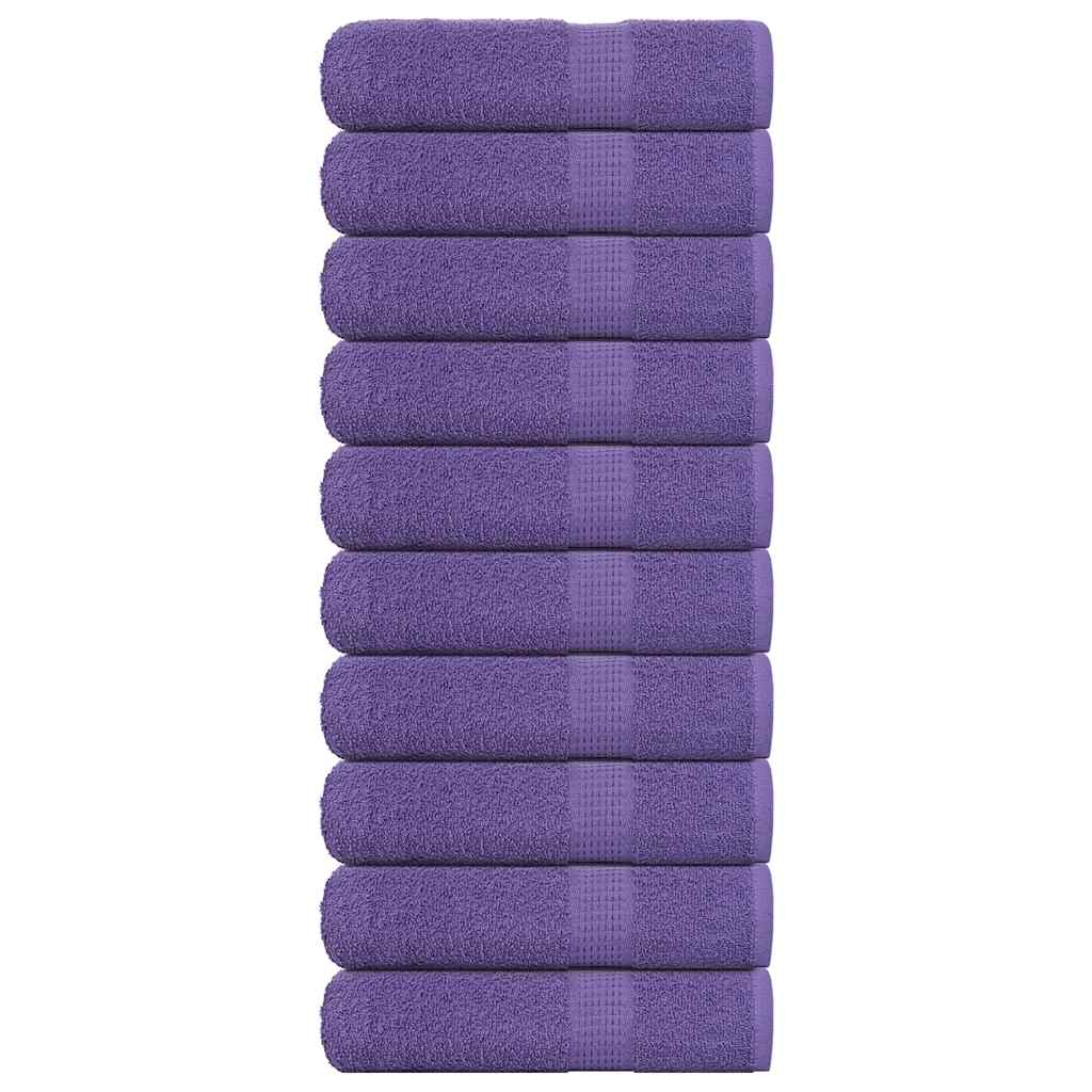 Asciugamani Vidaxl 10 ST 50x100 cm 360 g m² 100% di cotone viola