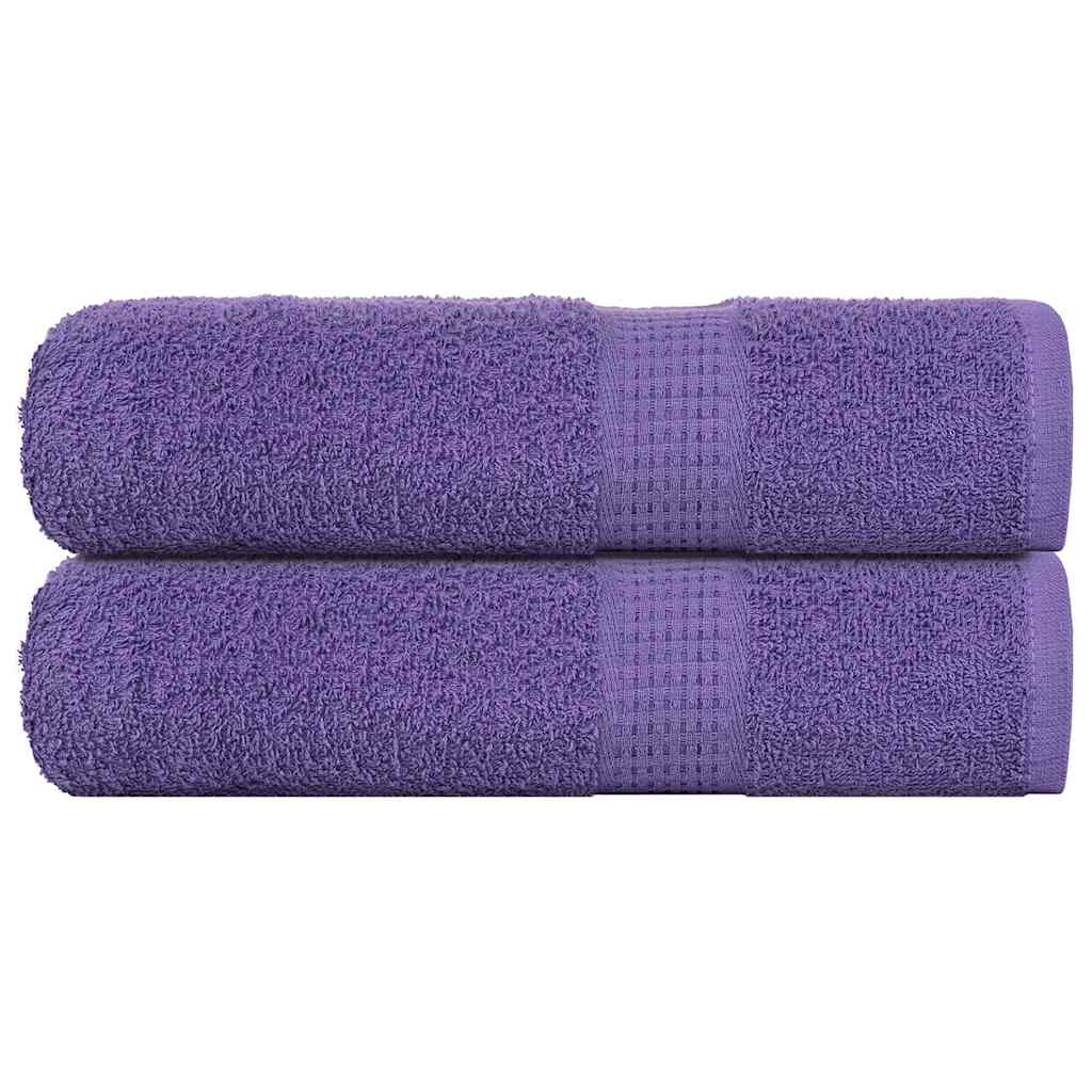 Vidaxl Asciugamani da bagno 2 St 100x150 cm 360 g m² 100% di cotone viola