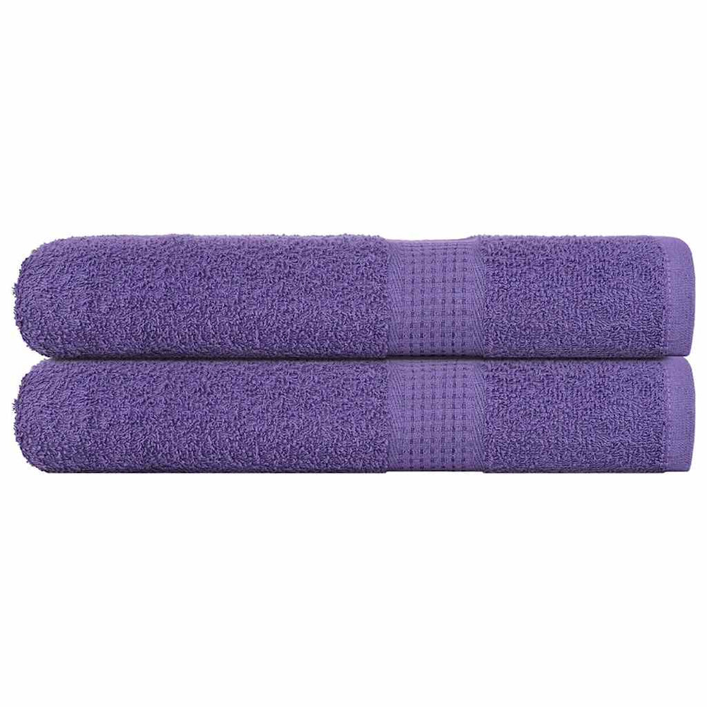 Asciugamani vidaxl 2 pezzi 100x200 cm 360 g m² 100% di cotone viola