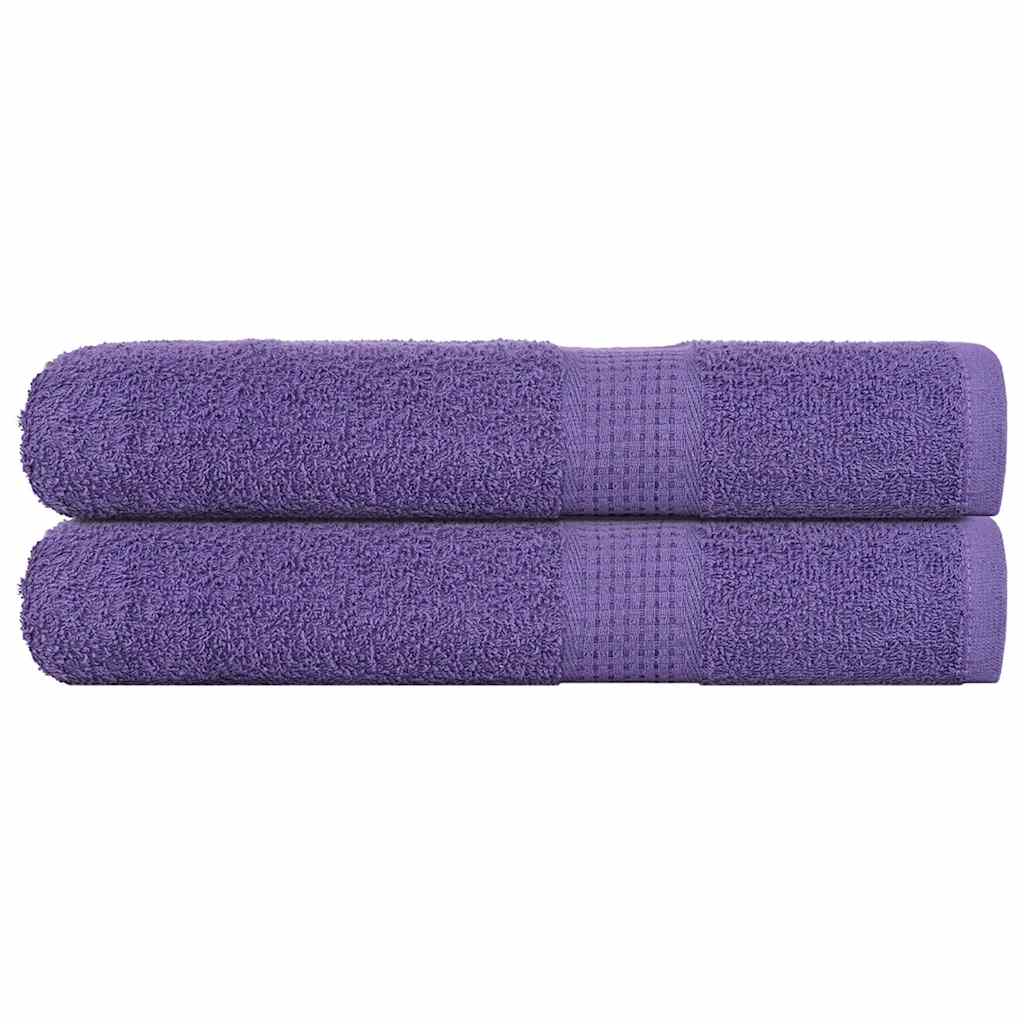 Asciugamani vidaxl 2 pezzi 100x200 cm 360 g m² 100% di cotone viola