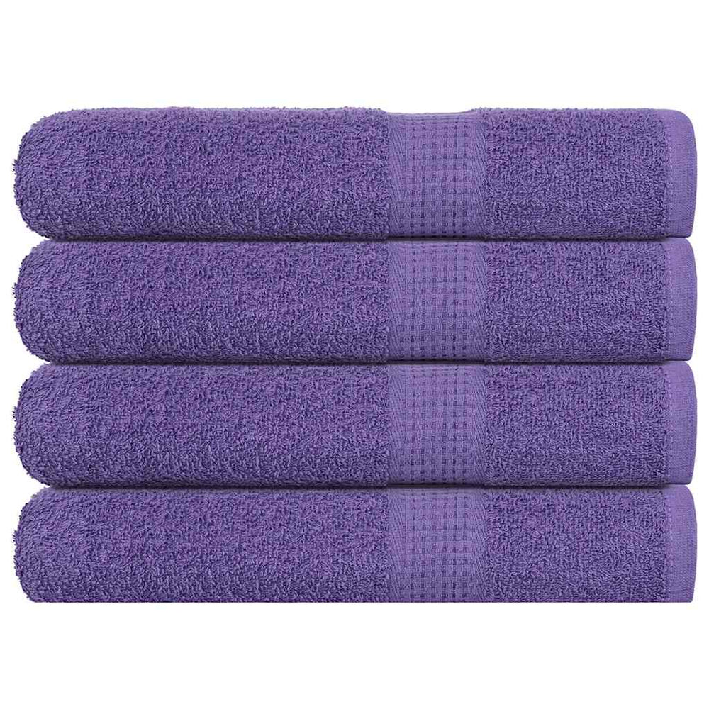 Asciugamani Vidaxl 4 pezzi 100x200 cm 360 g m² 100% di cotone viola