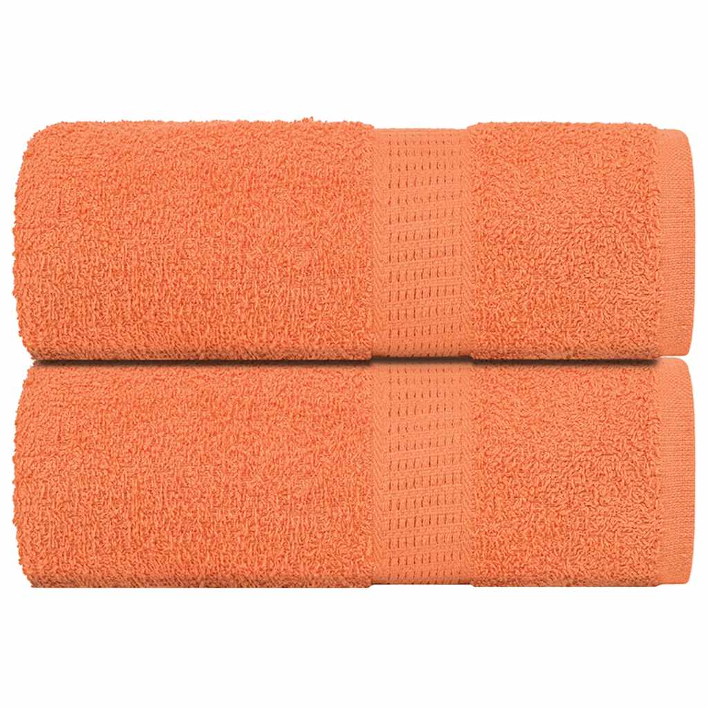 Vidaxl Guest Wipes 2 PCS 30x50 cm 360 g m² 100% cotone arancione