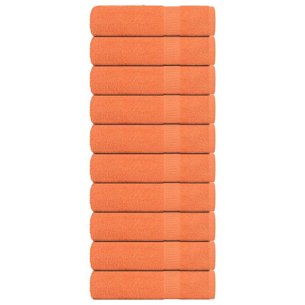 Vidaxl douchehanddoeken 10 st 70x140 cm 360 g m² 100% katoen oranje