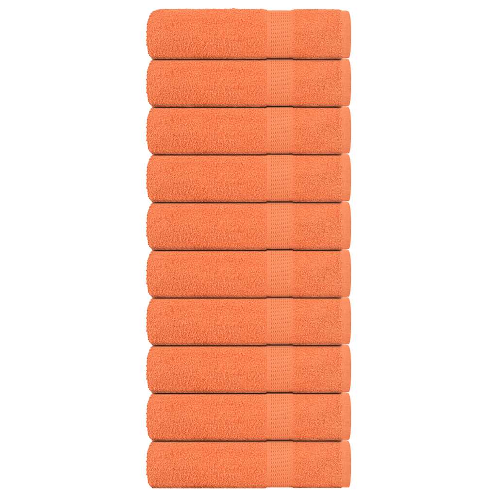 Vidaxl douchehanddoeken 10 st 70x140 cm 360 g m² 100% katoen oranje