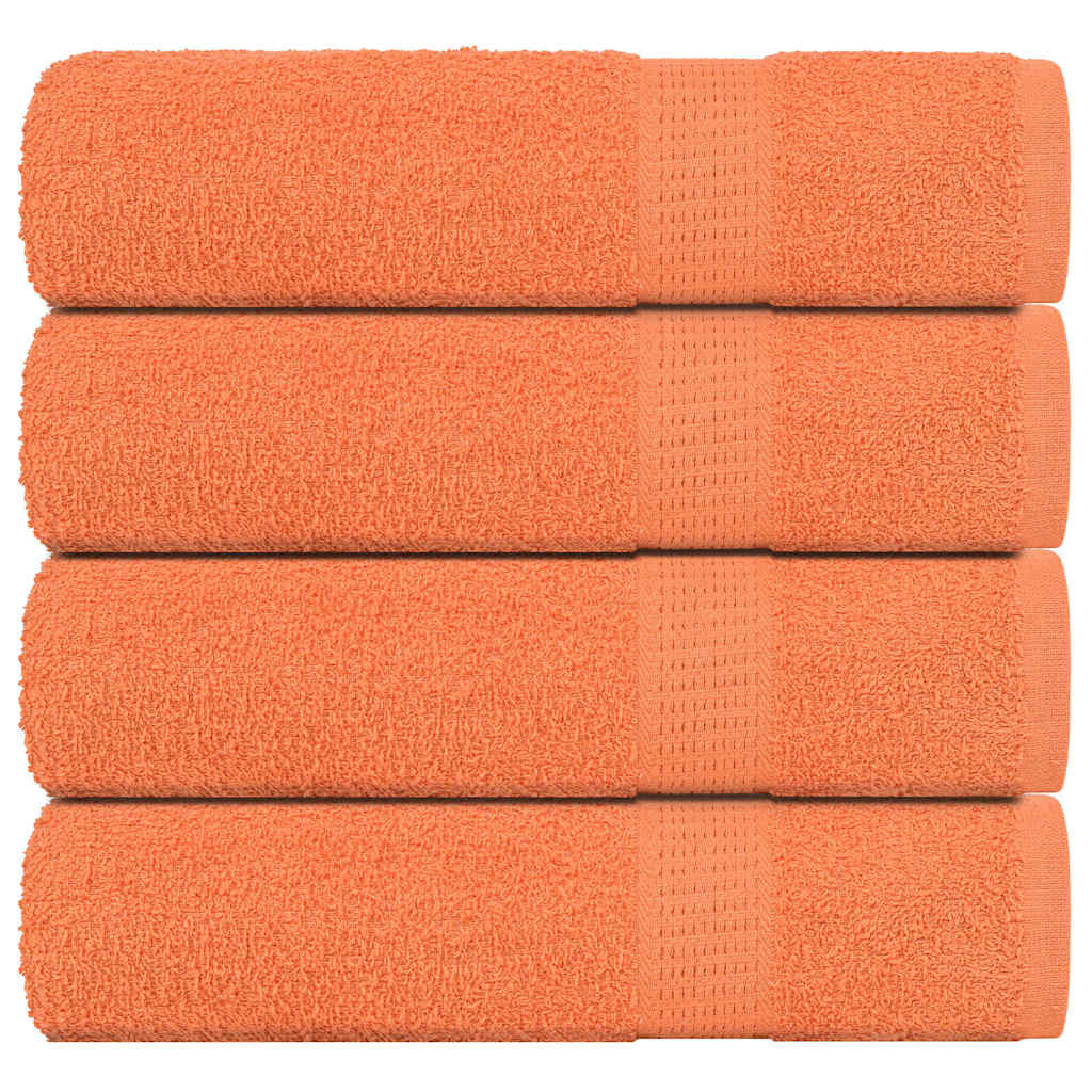 Vidaxl bath towels 4 pcs 100x150 cm 360 g m² 100% cotton orange