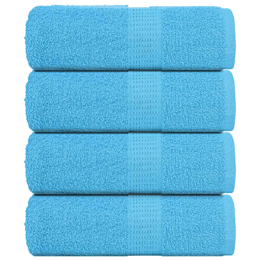 Vidaxl Guest Wipes 4 PCS 30x50 cm 360 g m² 100% di cotone turchese