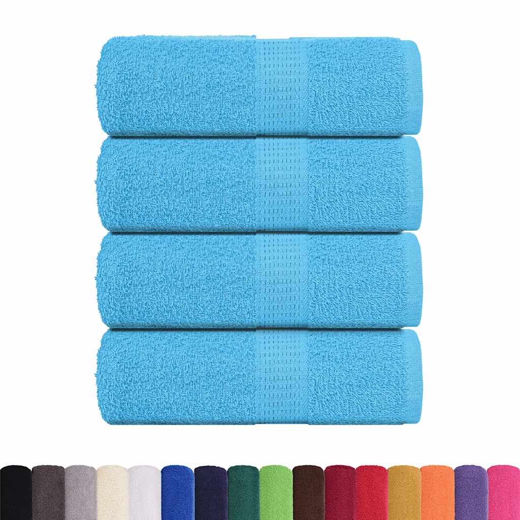 Vidaxl Guest Wipes 4 PCS 30x50 cm 360 g m² 100% di cotone turchese
