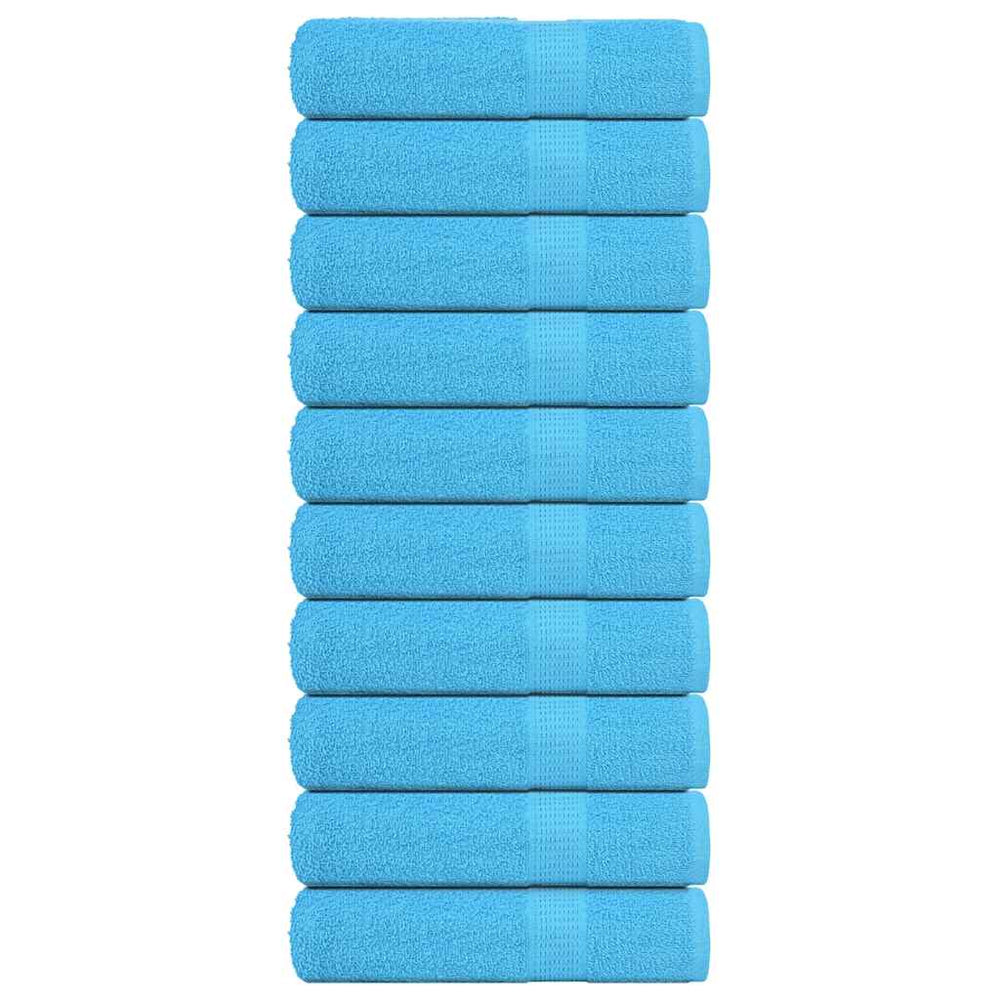 Asciugamani Vidaxl 10 ST 50x100 cm 360 g m² 100% di cotone turchese