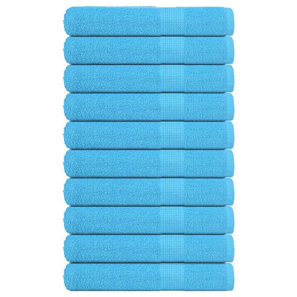 VidaXL Towels 10 pcs 360 g m² 100x200 cm 100% cotton turquoise