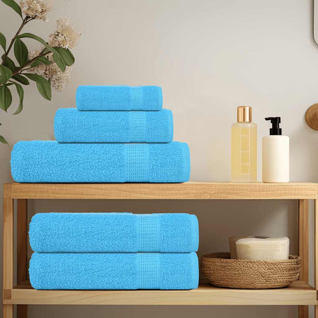 VidaXL Towels 10 pcs 360 g m² 100x200 cm 100% cotton turquoise