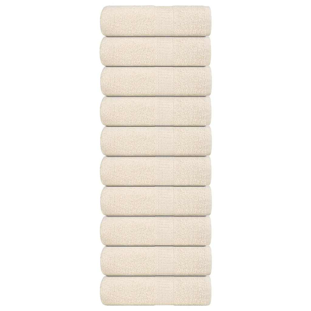VIDAXL SALPES SAPAGGIO 10 ST 30x30 cm 360 g m² Crema di cotone 100%, colorato