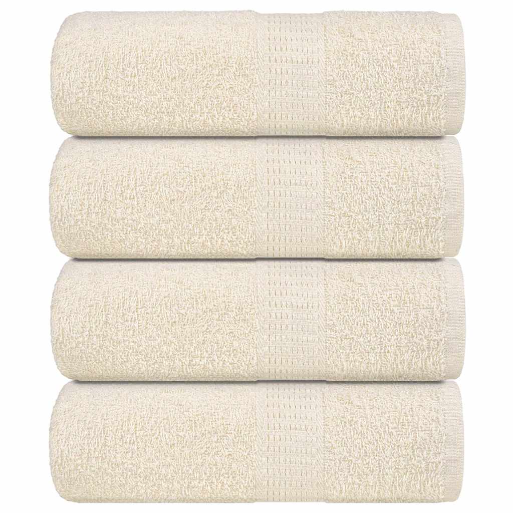 Vidaxl Guest Wipes 4 PCS 30x50 cm 360 g m² 100% Crema di cotone, colorato