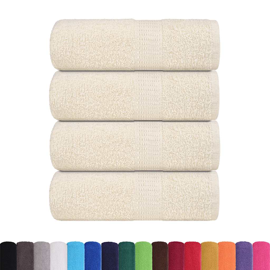 Vidaxl Guest Wipes 4 PCS 30x50 cm 360 g m² 100% Crema di cotone, colorato