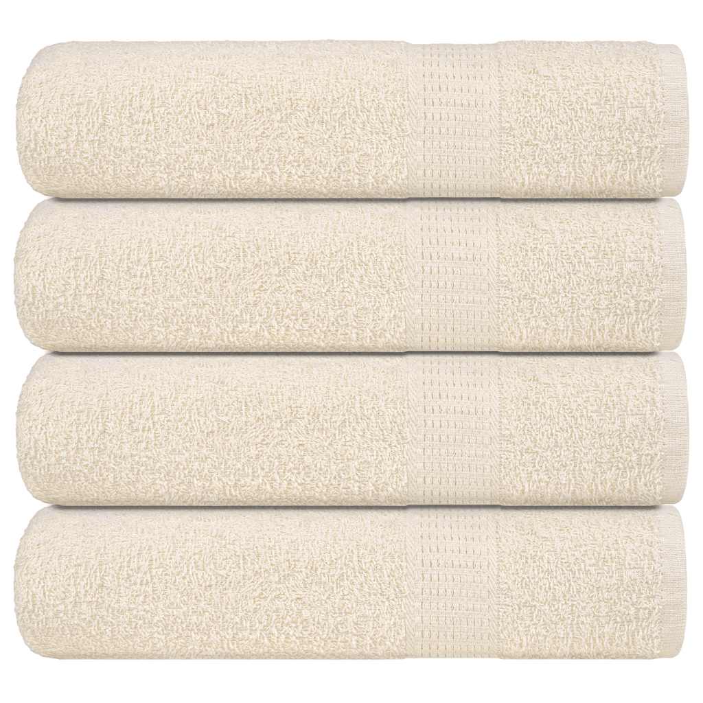 Asciugamani Vidaxl 4 ST 50x100 cm 360 g m² 100% Crema di cotone -Collorato