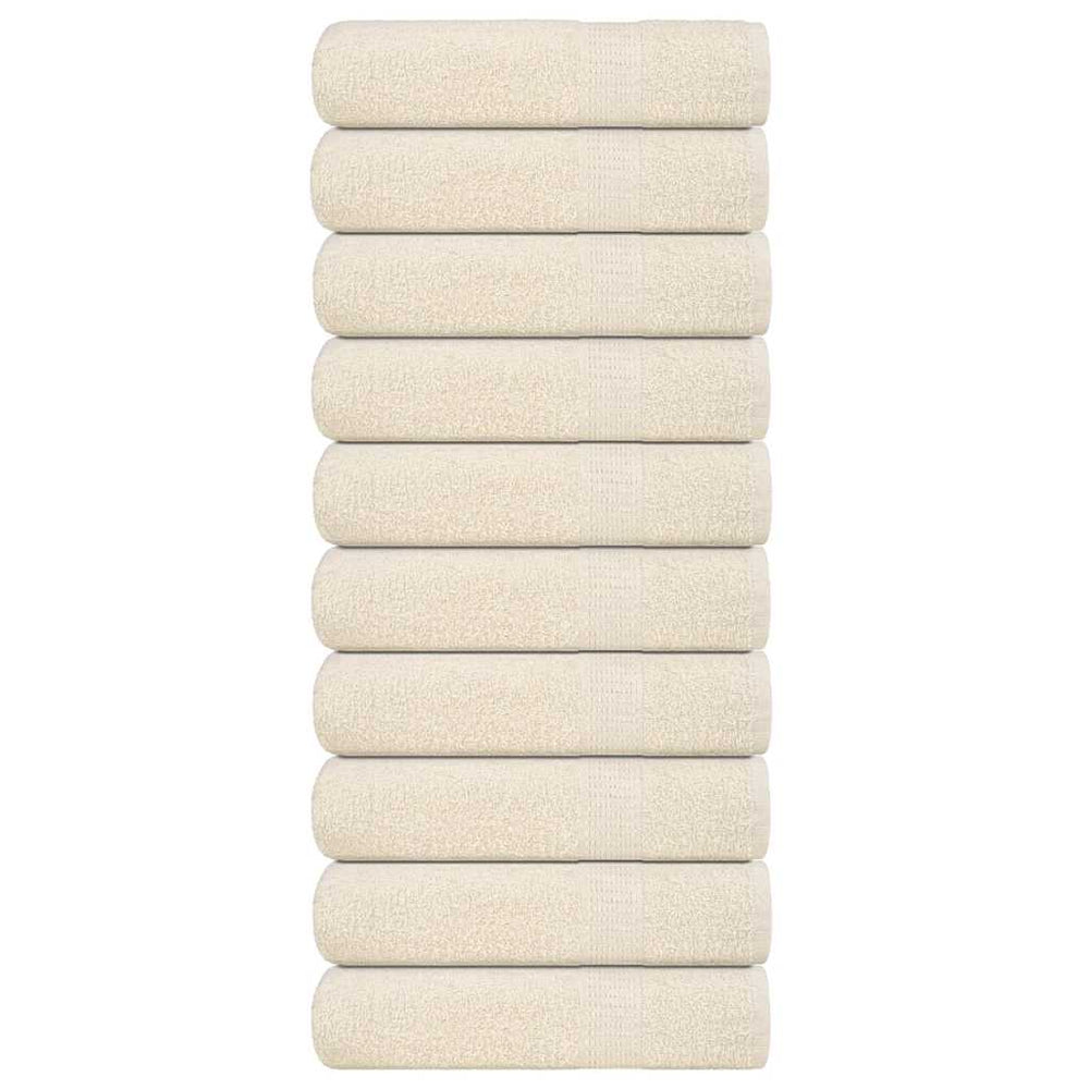 Asciugamani Vidaxl 10 ST 50x100 cm 360 g m² 100% crema di cotone