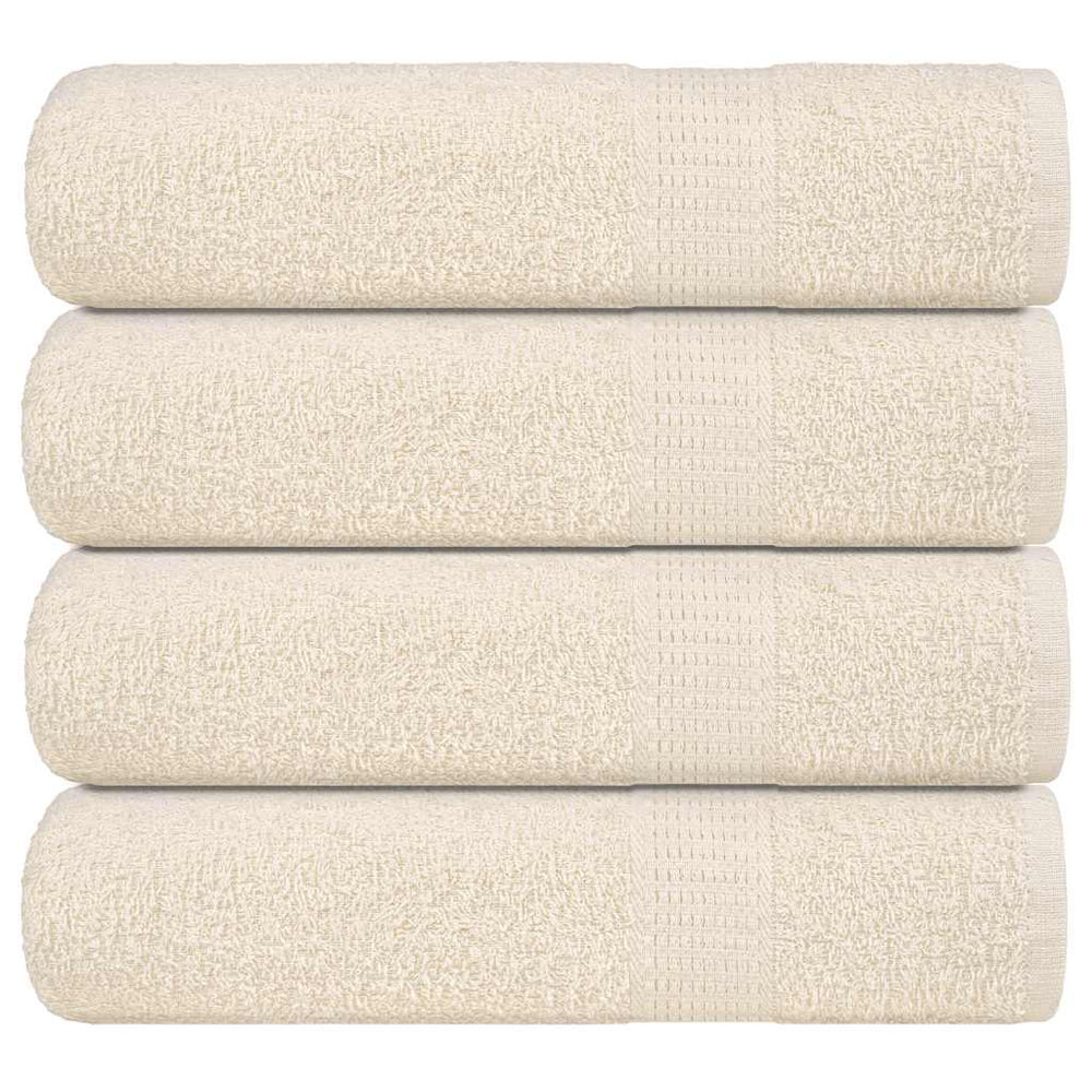Asciugamani da bagno Vidaxl 4 pezzi 100x150 cm 360 g m² 100% crema di cotone, colorato