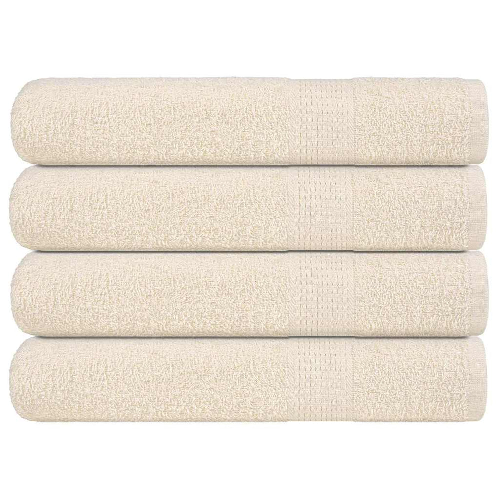 Vidaxl sauna asciugamani 4 ST 80x200 cm 360 g m² 100% crema di cotone