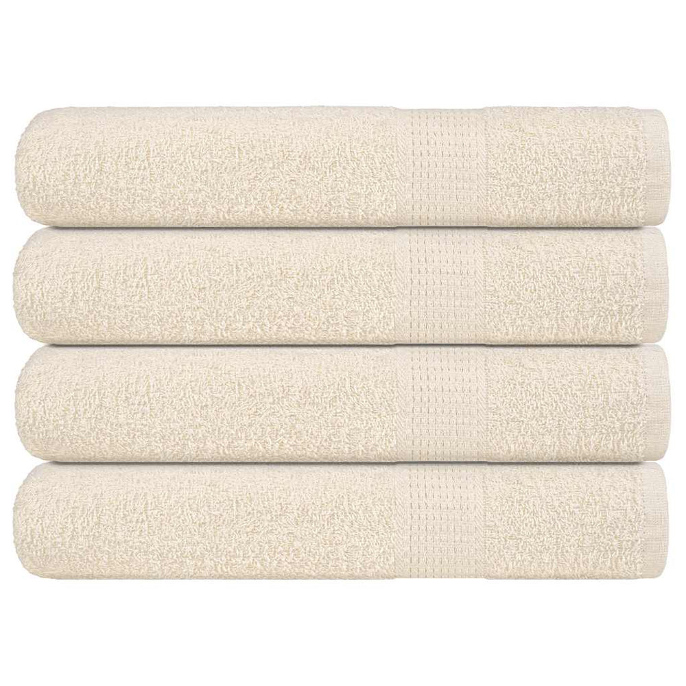 Asciugamani Vidaxl 4 ST 100x200 cm 360 g m² 100% Crema di cotone -Collorato