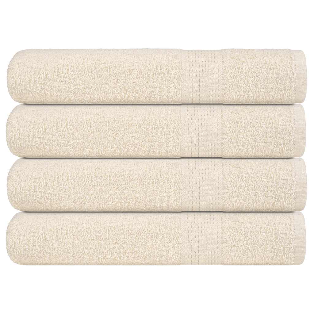 Asciugamani Vidaxl 4 ST 100x200 cm 360 g m² 100% Crema di cotone -Collorato