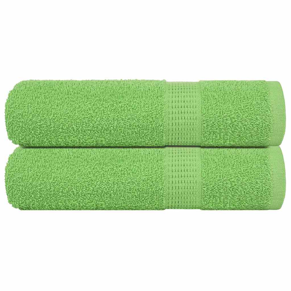 Asciugamani Vidaxl 2 ST 50x100 cm 360 g m² 100% di mela in cotone verde