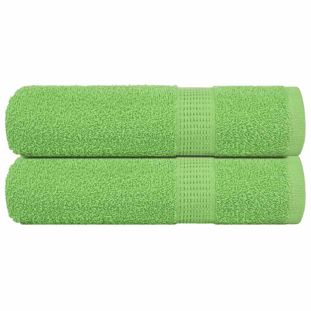 Asciugamani Vidaxl 2 ST 50x100 cm 360 g m² 100% di mela in cotone verde