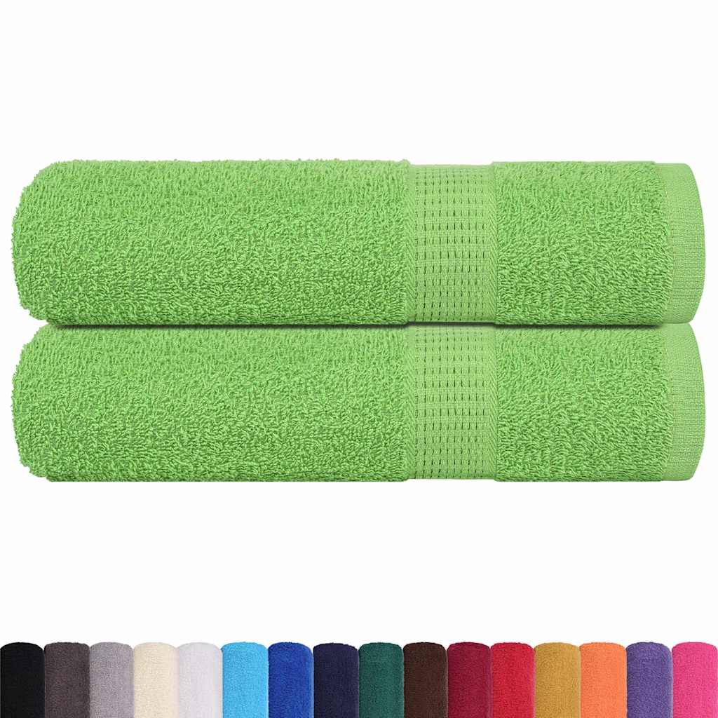 Asciugamani Vidaxl 2 ST 50x100 cm 360 g m² 100% di mela in cotone verde