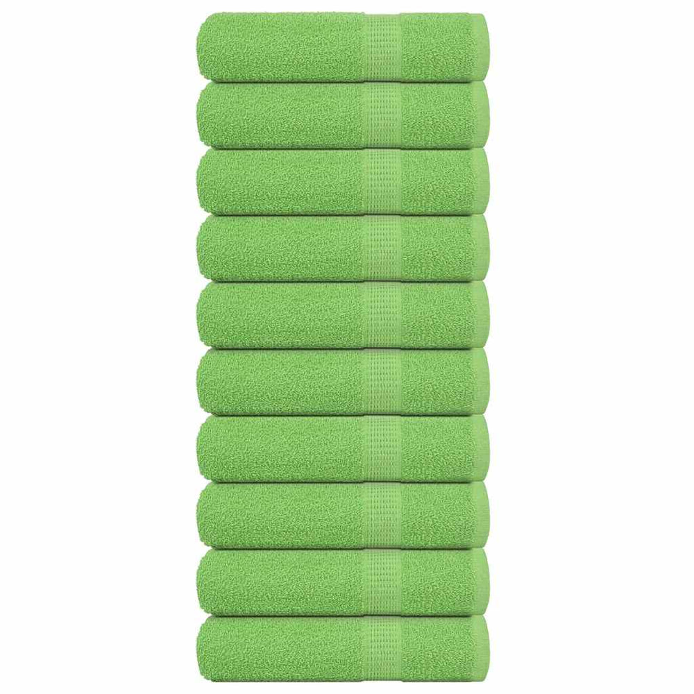 Asciugamani Vidaxl 10 ST 50x100 cm 360 g m² 100% di mela di cotone verde