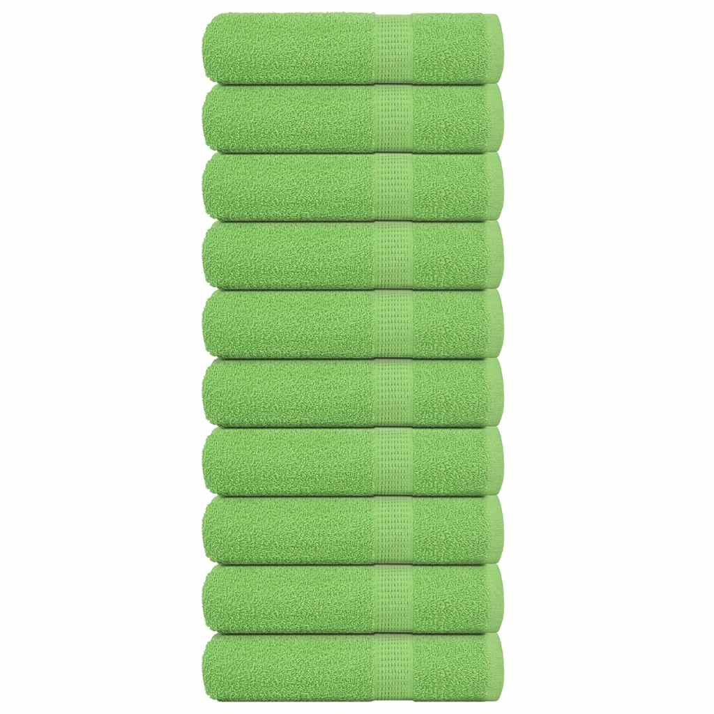 Asciugamani Vidaxl 10 ST 50x100 cm 360 g m² 100% di mela di cotone verde