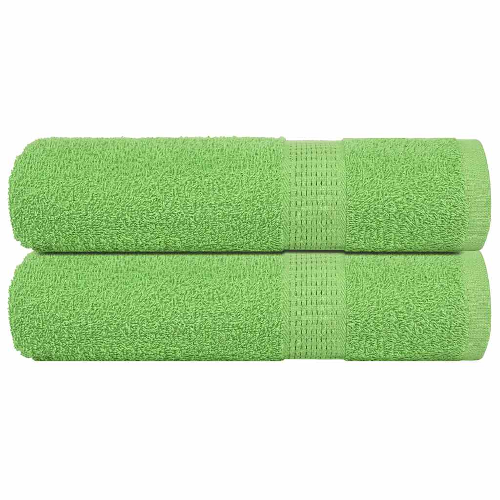 Vidaxl Asciugamani per doccia 2 ST 70x140 cm 360 g m² 100% di mela di cotone verde